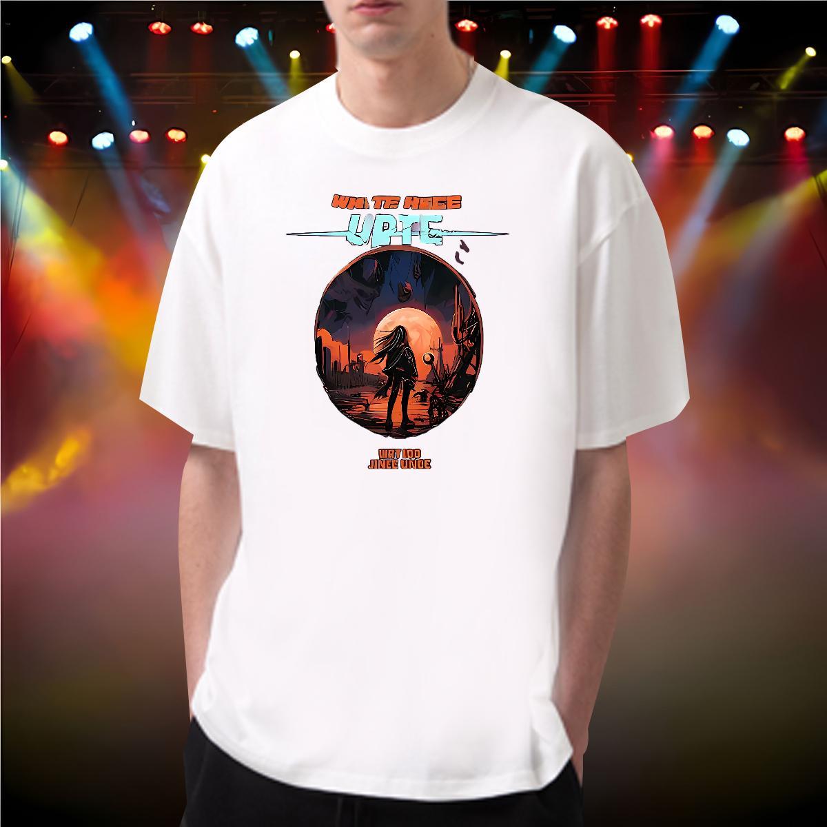 T Shirt For Man 230g Cotton person Street wear Hip Hop Breathable Short Sleeve Customized Print Men Tops Tees 2024 New Brand Tees Shirts