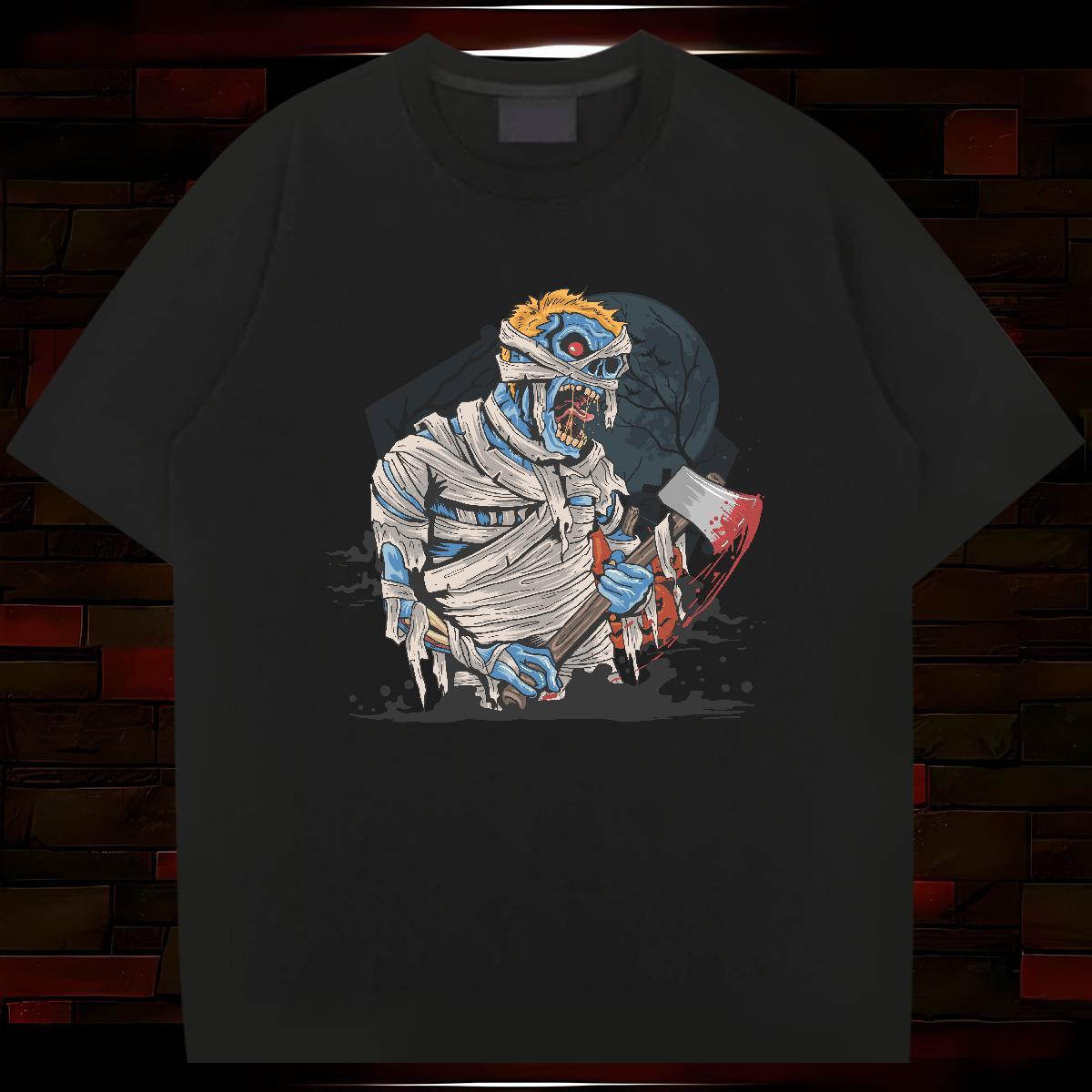 DIY T shirt 230g Cotton Halloween Sport Tops Tees Pure Cotton Cool Design Men Tops Tees Oversized