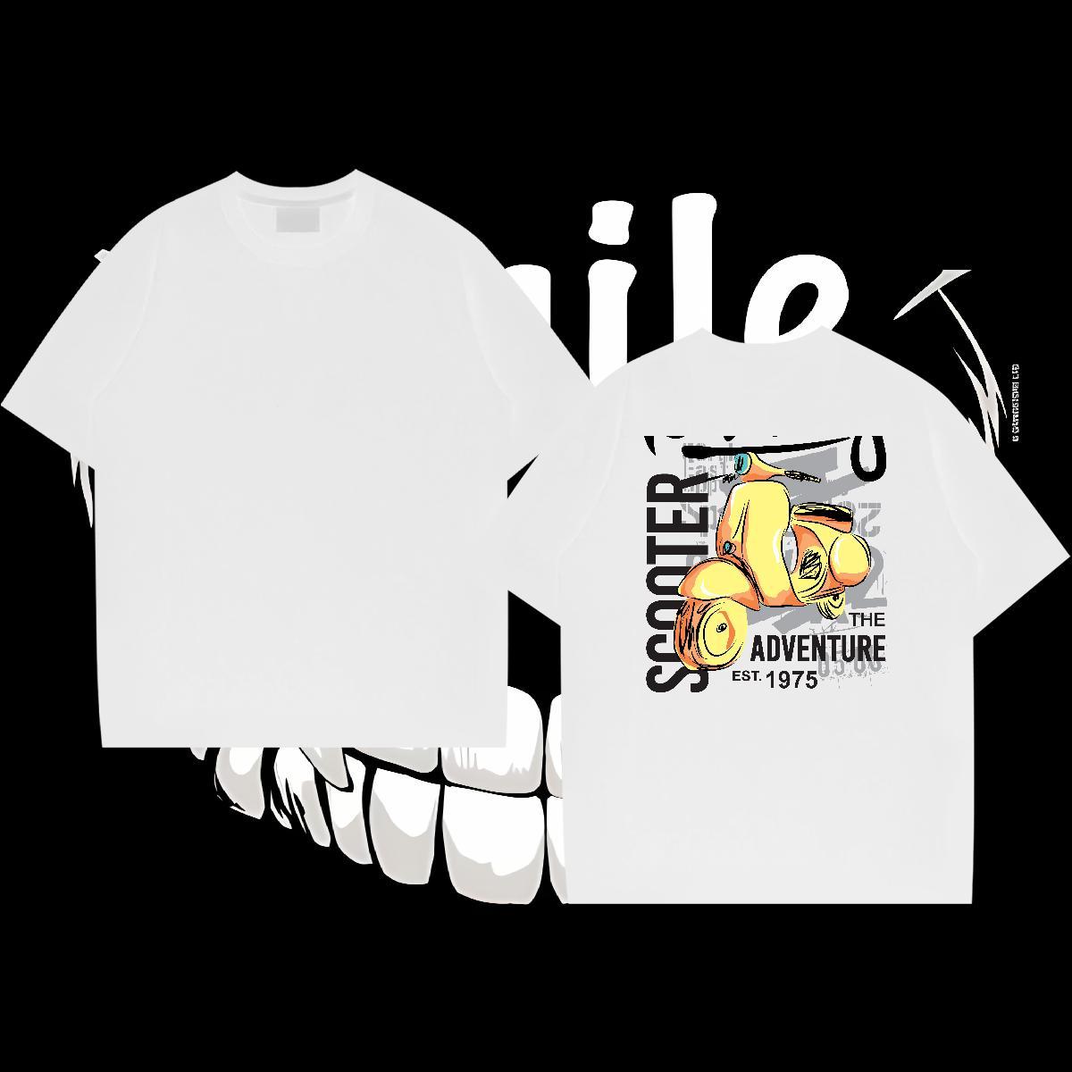 Fashion Design T-Shirts for Men 230g Pure Cotton bird Hip Hop Street Wear Crew Neck Breathable Brand Men Tshirts Skull