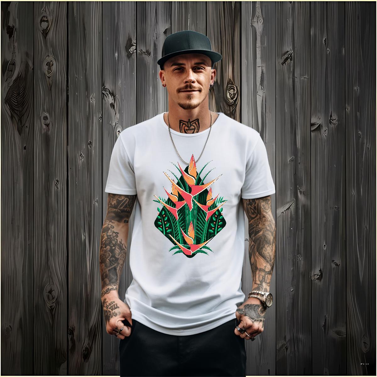 Factory Direct Man T Shirts 230g Pure Cotton tree Sport Top Tees Breathable Soft Unisex Men Tops Tees Cartoon Printing L-4XL