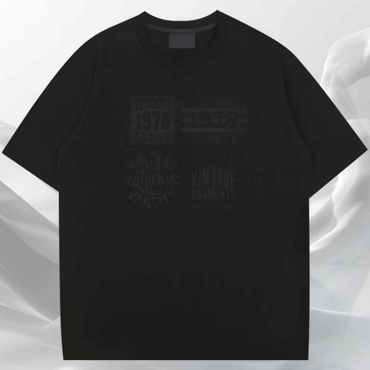 Designer Mens Tshirts 230g Pure Cotton Home Outdoor letter White Plus Size Breathable Crew Neck 2024 DIY Mens T Shirts Tops