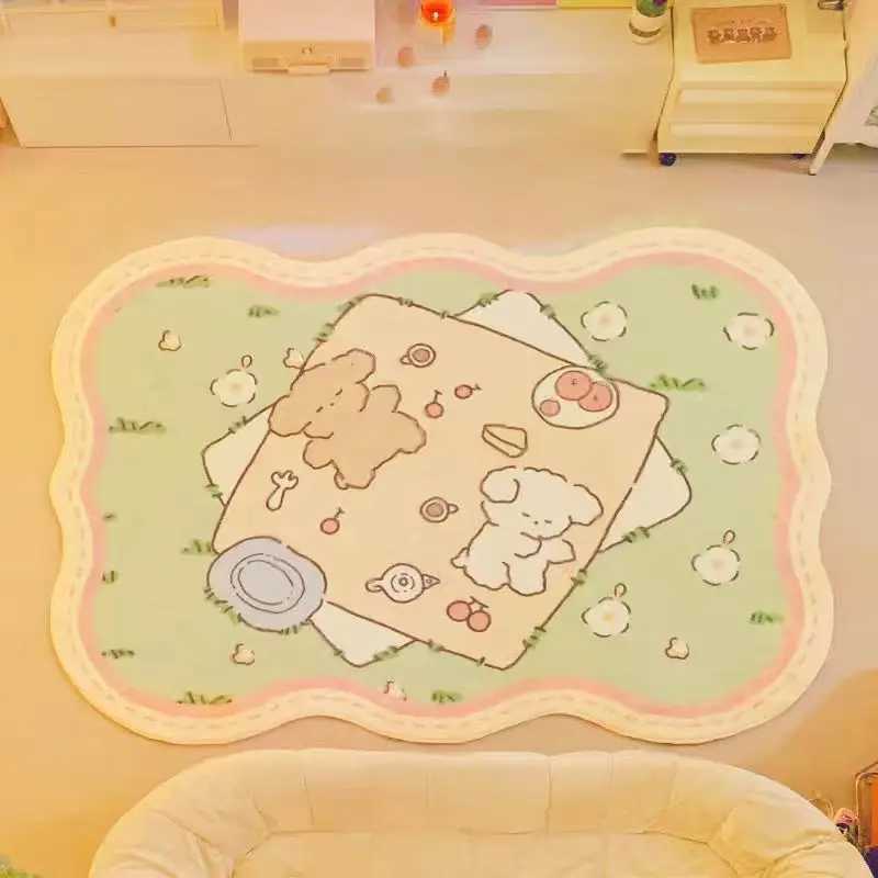 IG Colorful Luxury Living Room Decorative Carpet Cute Room Decor Childrens Play Mat Non-slip Soft Large Area Rug for BedroomM240806