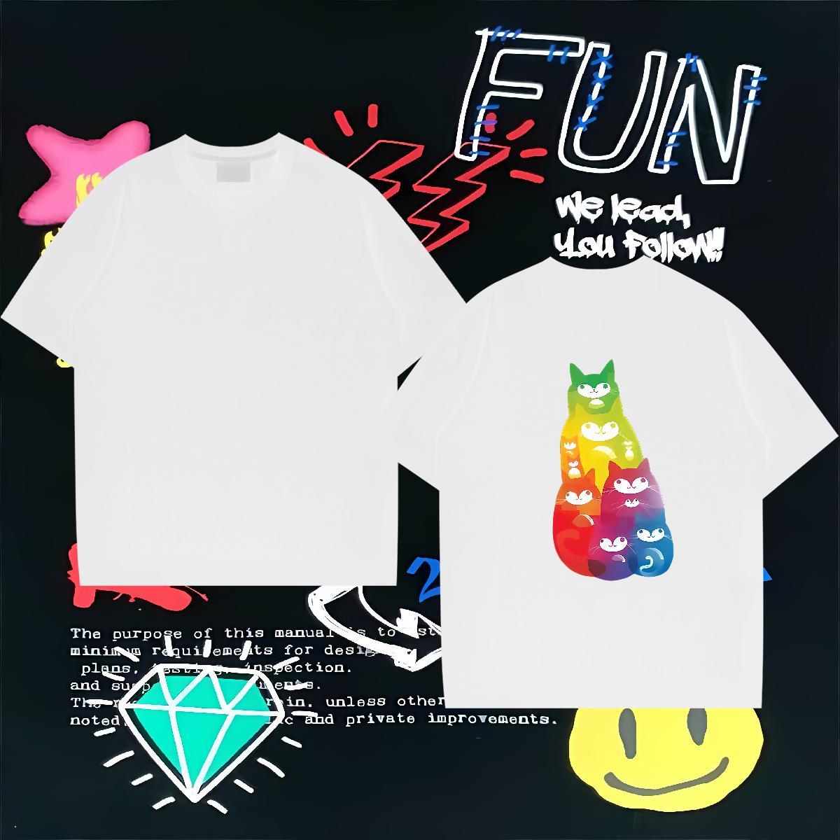 New T-Shirts 230g Cotton colorful Street Wear Breathable Crew Neck Popular Men Tees Custom Printing