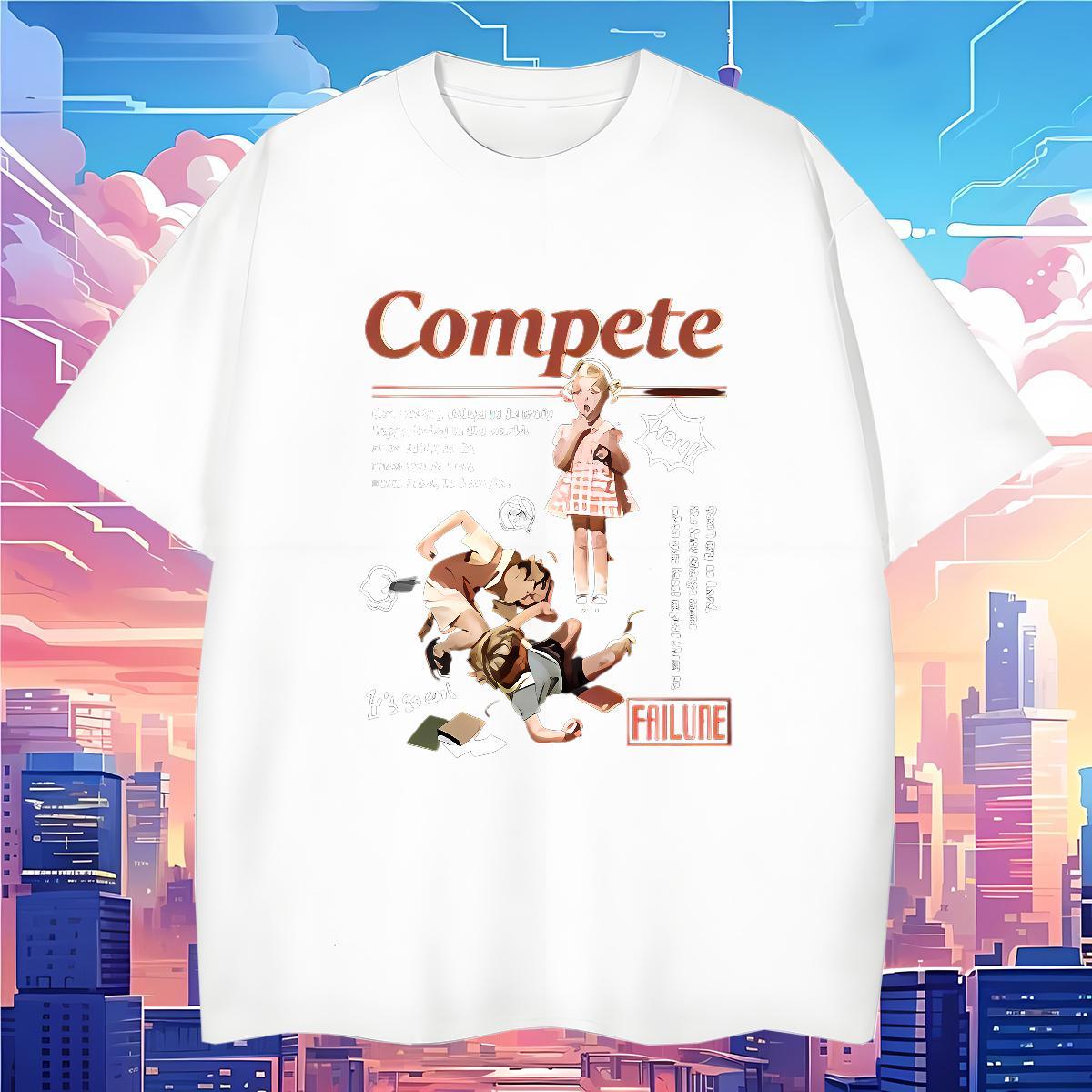 T-Shirts for Men 100% Cotton 230g letter Beach Breathable Crew Neck DIY Couples T Shirts Free Shipping Soft Tee Shirt