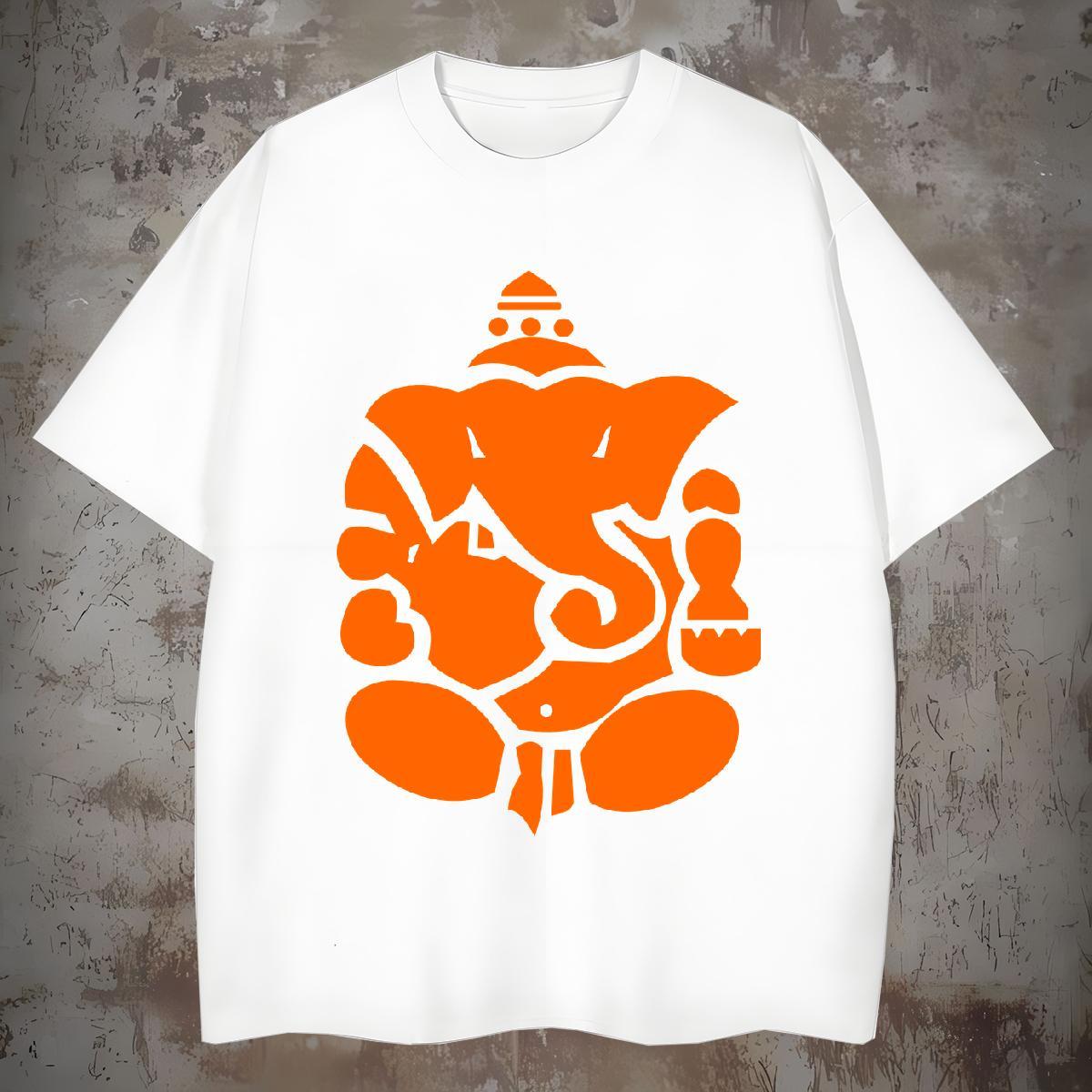 Customized T Shirt For Man 230g Pure Cotton Elephant Summer Casual Tshirts Crew Neck Breathable Wholesale Mens Tshirts Customized Print