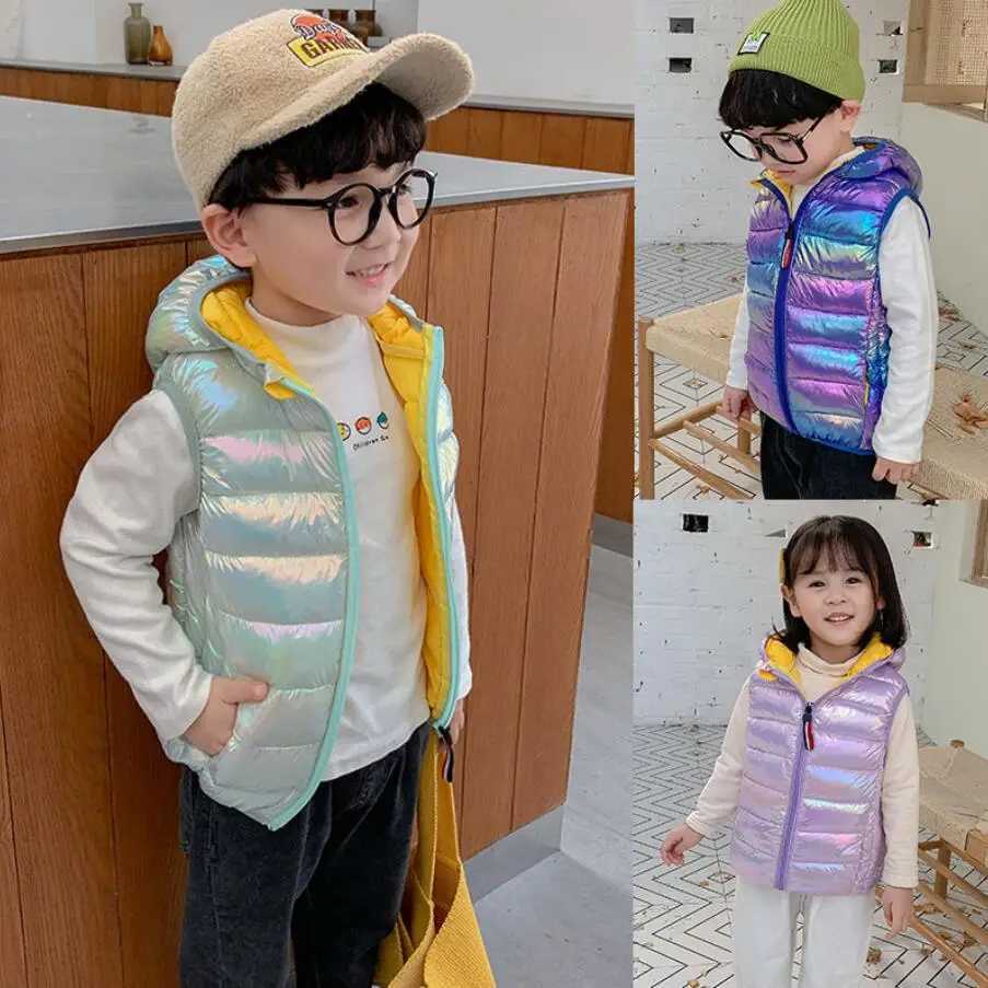 Autumn winter childrens warm vest baby girl cute waistcoat cotton padded jacket childrens clothing boys jacketW240724