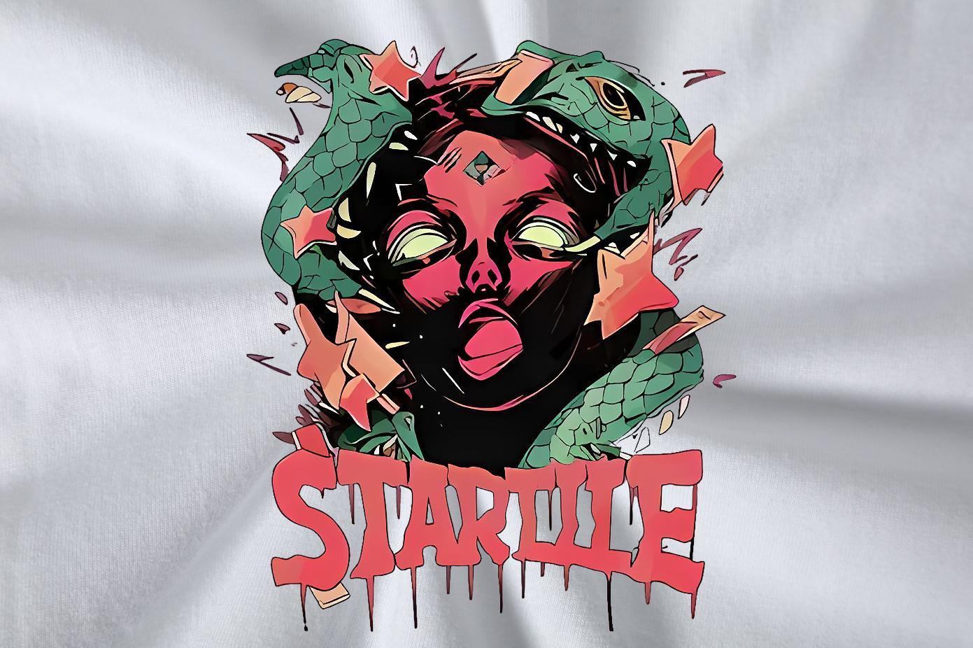 Free Shipping T Shirts Men 230g Cotton snake Street Wear Clothes Breathable Loose Tshirts Custom Print Plus Size