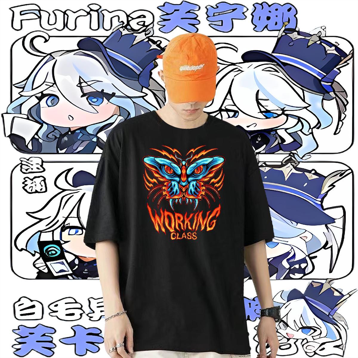 DIY T-Shirts for Men 230g Pure Cotton Butterfly Street wear Hip Hop Tees O Neck Short Sleeves Designer Couples T Shirts DIY Anime