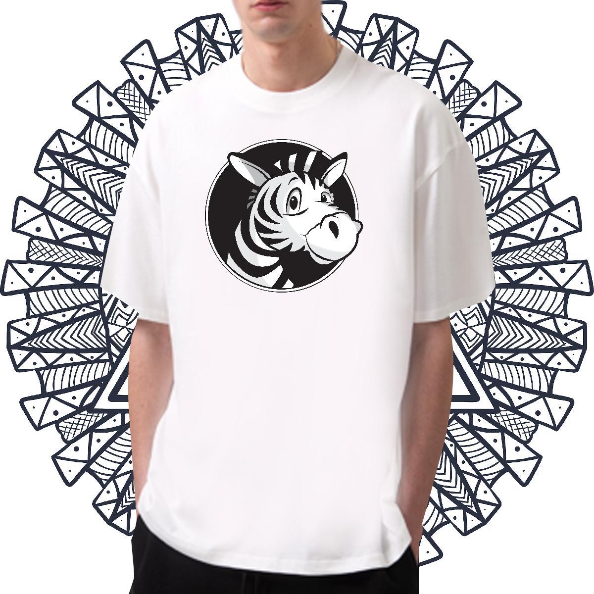 Loose Men Tshirts 230g Pure Cotton Hip Hop horse Custom Printing Breathable Short Sleeve New Designer Men T Shirts Tees Shirts