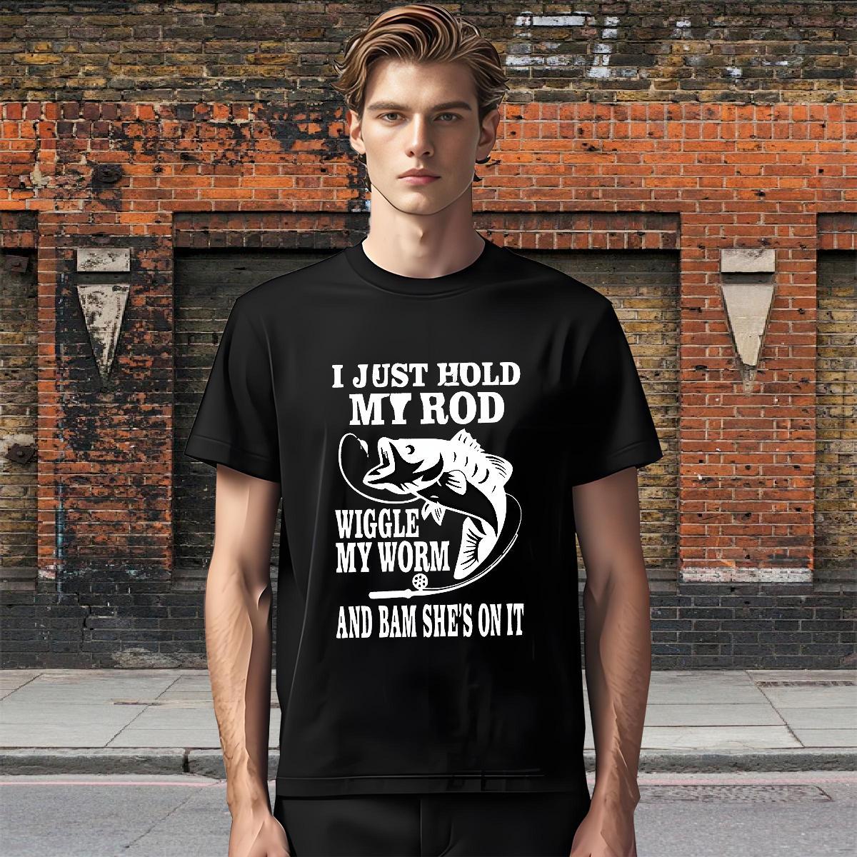 Brand Men Clothes T-Shirt 230g Cotton fish T Shirts Men Daily Outfit Breathable Short Sleeve Custom Print Plus Size Fashion Tees