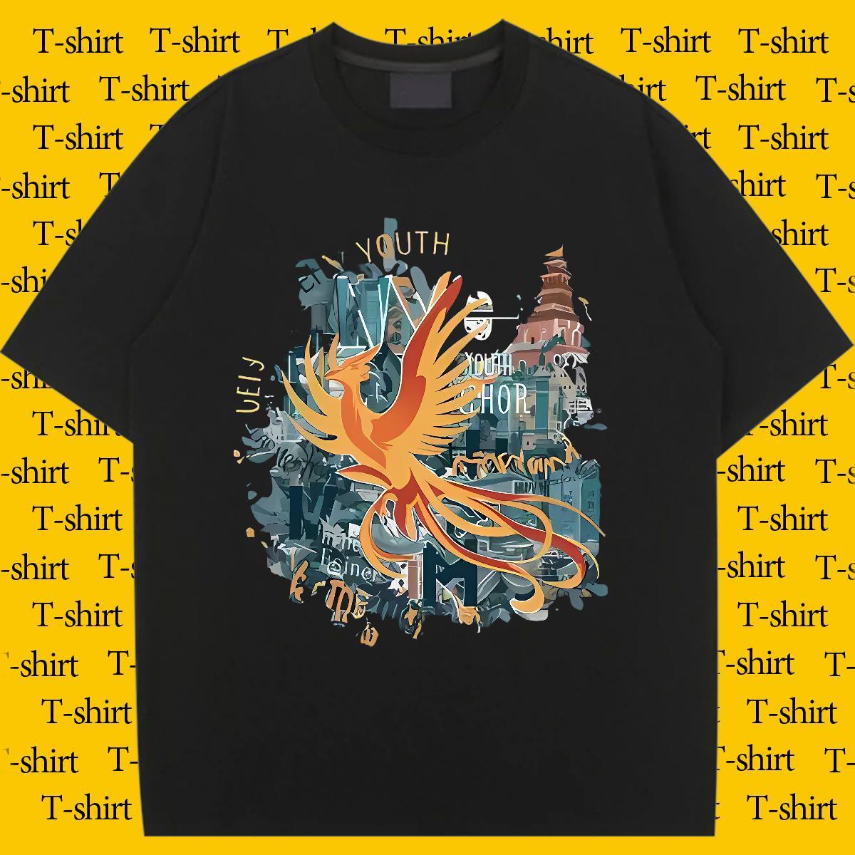 Unisex T Shirt For Woman Short sleeve Soft Tshirt for Man Woman Anime bird Casual Sport 100% Cotton 230g Custom Polos