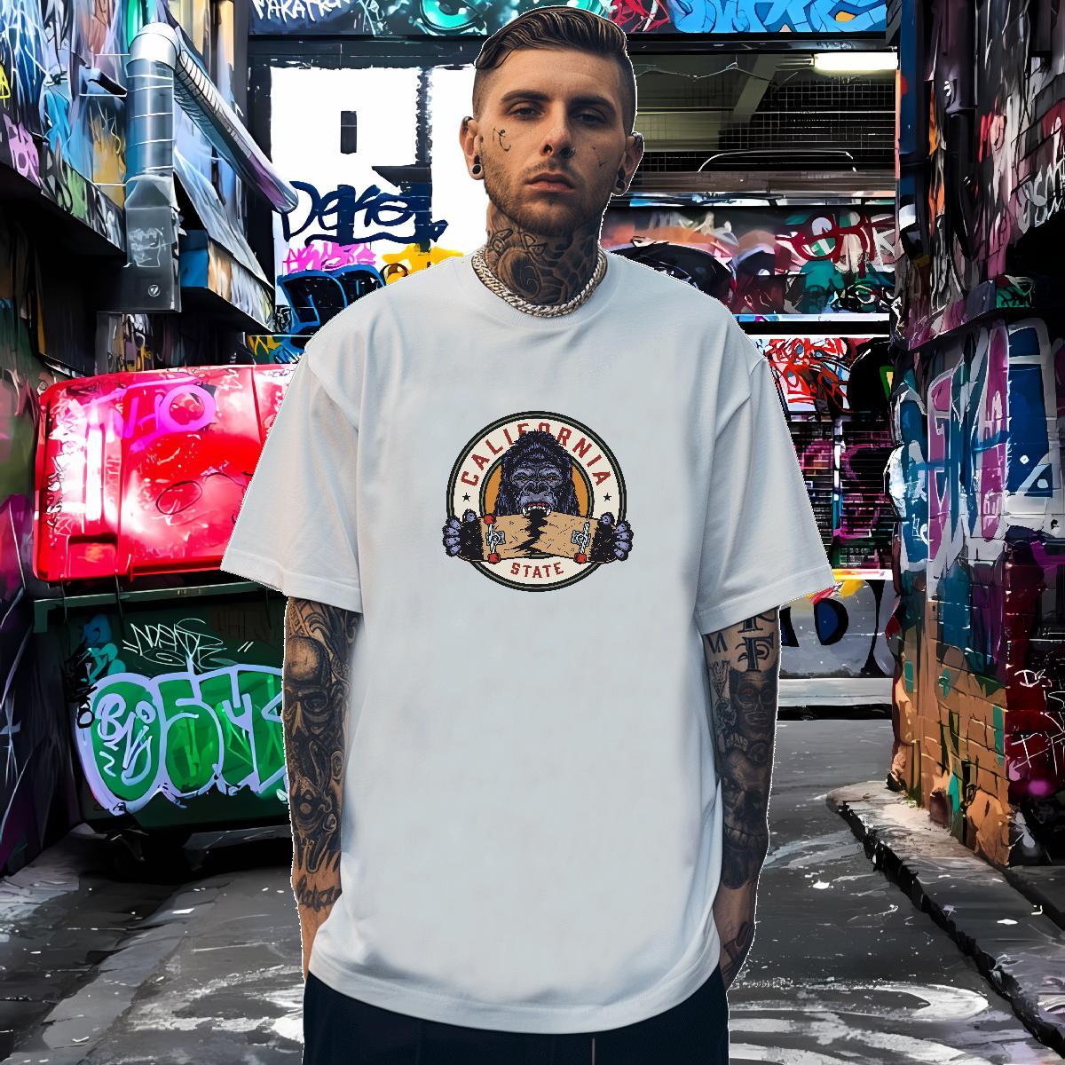 New Arrival Man T Shirts 230g Cotton chimpanzee Daily Outfit Tops Breathable Short Sleeve Designer Mens Tshirts Custom Anime