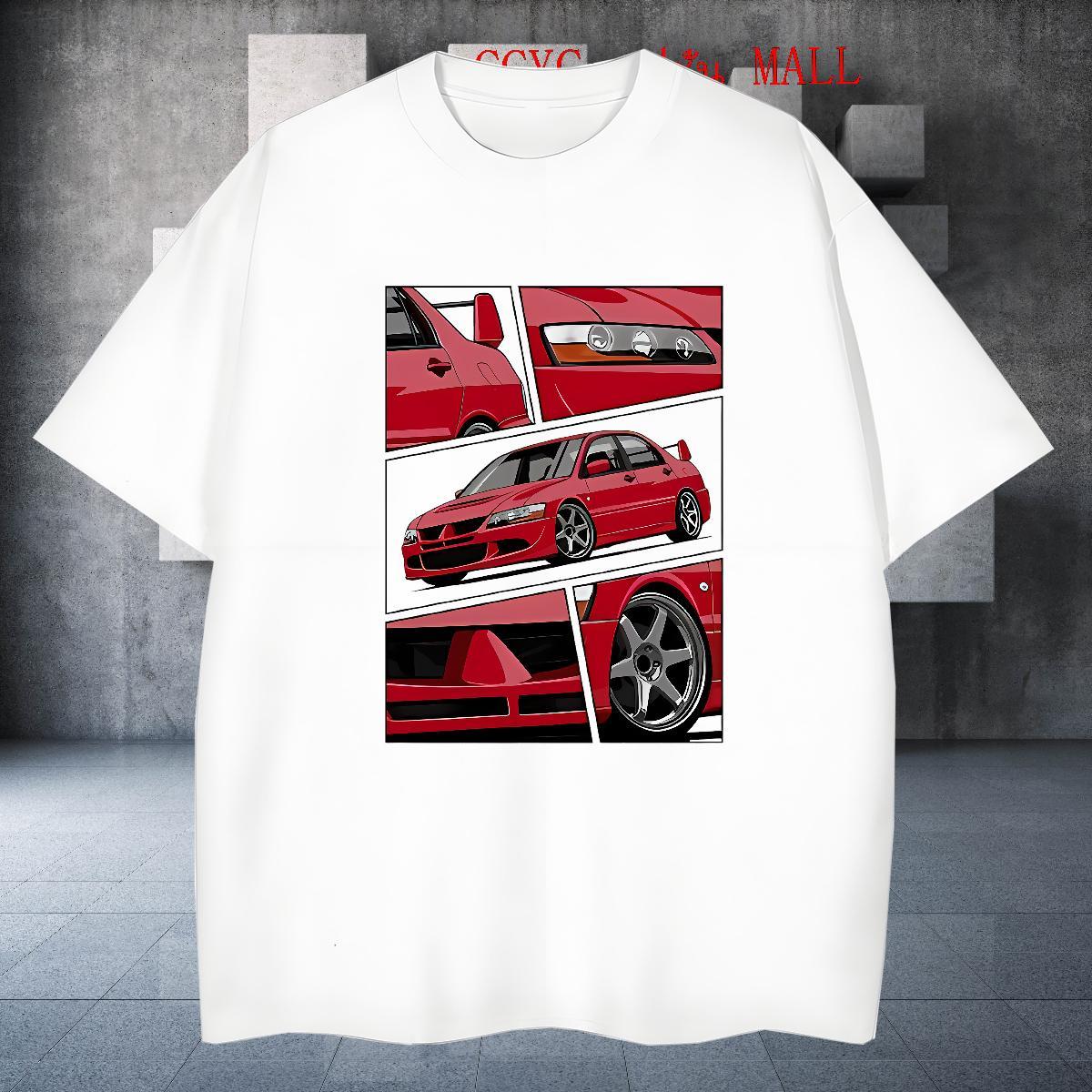 Wholesale Mens Tshirts 230g Pure Cotton Daily Wear car Custom Print Plus Size Breathable Soft Brand T Shirts Men Tops Shirt