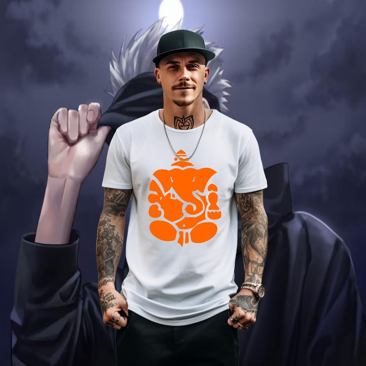 Stylist T-Shirts 230g 100% Cotton Elephant Street Casual Tees Breathable Crew Neck Soft Men Tees Customized Print