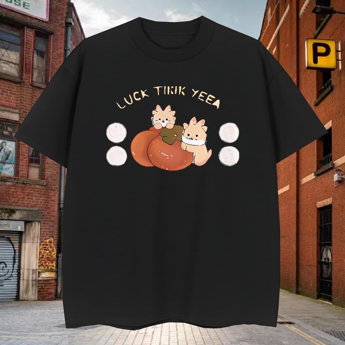 Classic Men Tops Tees 230g Pure Cotton squirrel T-Shirts Home Outdoor Breathable Short Sleeve Black White Casual New Tops Shirt