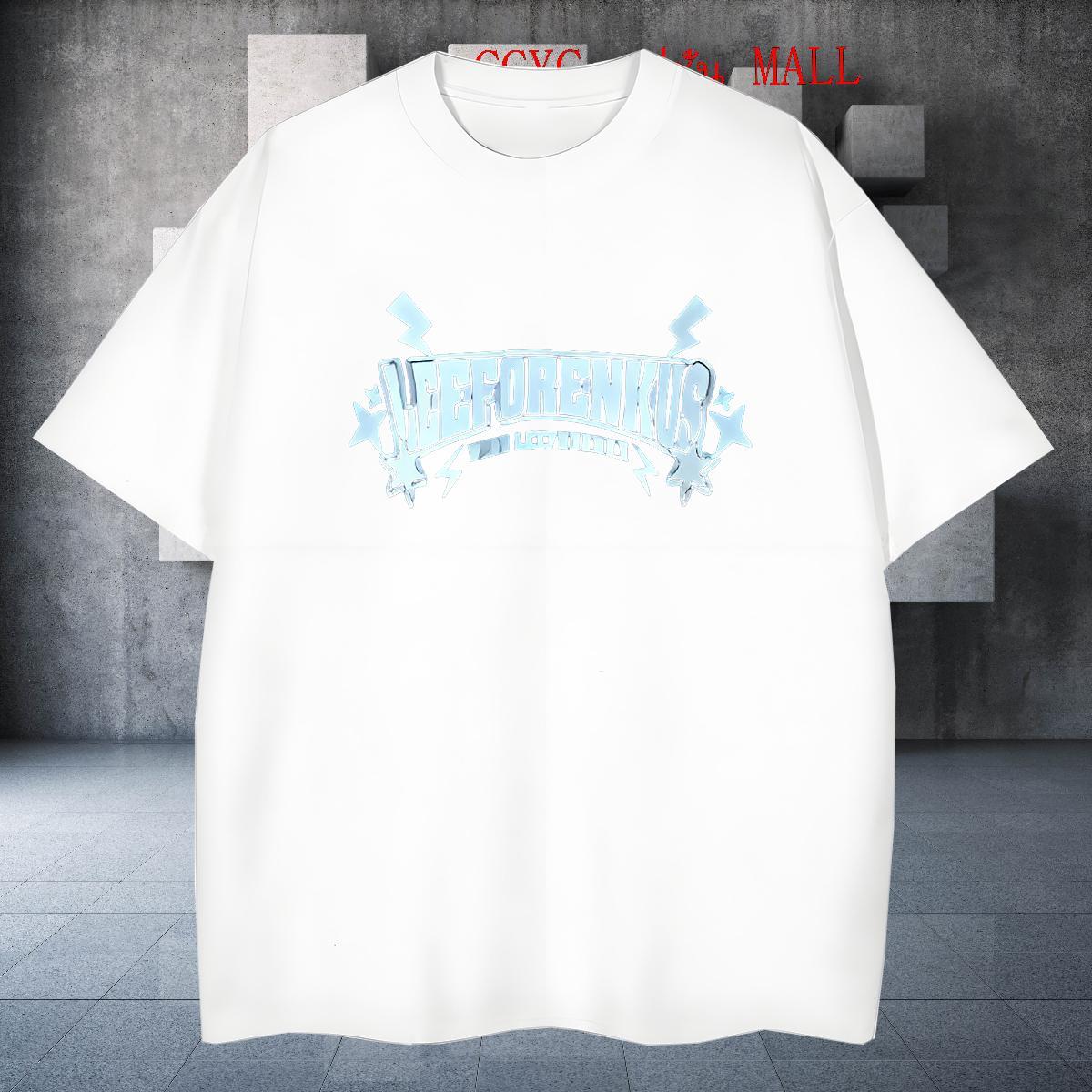 Loose Couples T Shirts 230g 100% Cotton High Street Hip Hop letter Asian Size Breathable Crew Neck Fashion Men T Shirts Tops Shirt