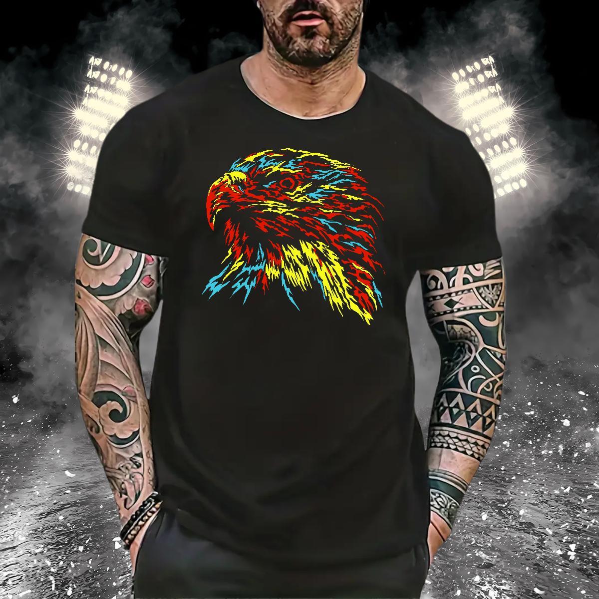 Custom T Shirts Men 230g 100% Cotton eagle Street Casual Clothes O Neck Short Sleeves Unisex Men Tshirts Oversized 3XL 4XL