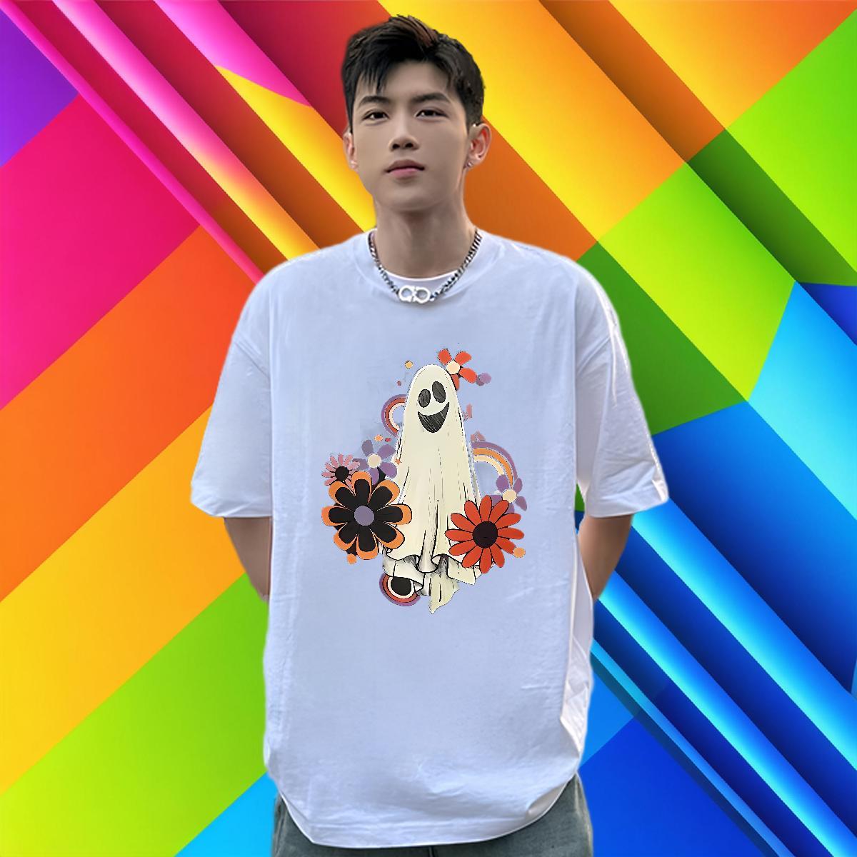 New T shirt 230g 100% Cotton monster Summer Casual Tops Tees Breathable Crew Neck High Quality Men Tees DIY Logo Oversized
