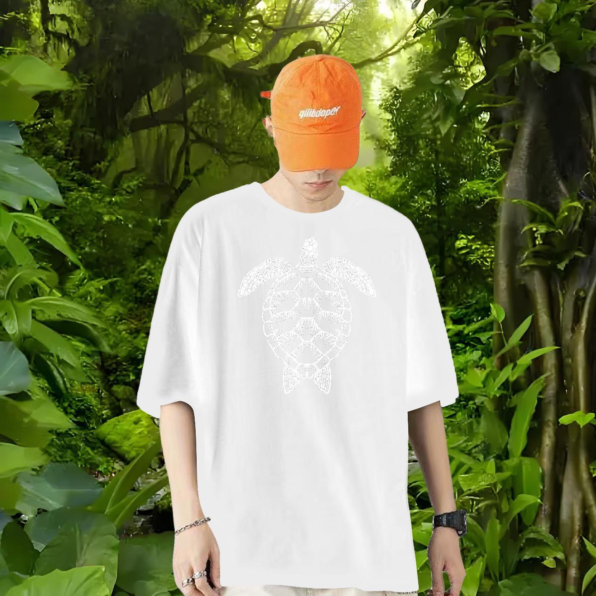 Factory Direct Man T Shirts 100% Cotton 230g tortoise Casual Tees Breathable Soft Men Clothes T-Shirt Skull
