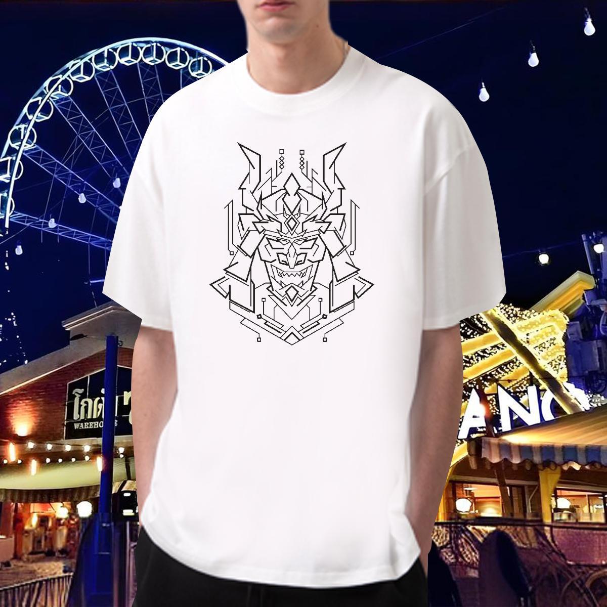 Man T Shirts 230g Cotton terror Street Casual Breathable Short Sleeve DIY Printed Tshirts New Designer Free Shipping Clothings