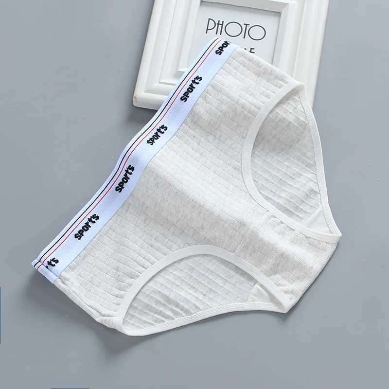 3 girls underwear triangle cotton letter solid color 13-year-old childrens pants summer girls underwear 9-16YW240715