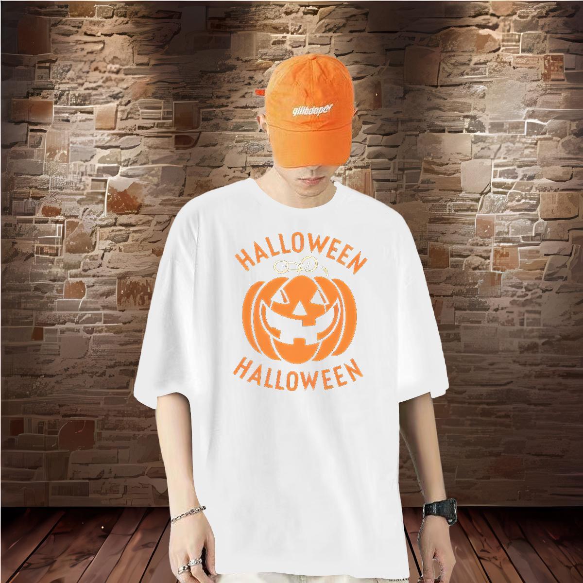 Classic Casual T shirt 100% Cotton 230g pumpkin Hip Hop Top Tees Crew Neck Breathable Soft Mens Tshirts Custom Anime