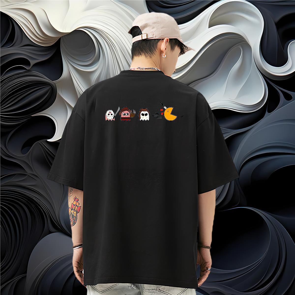 2024 T-Shirts 230g Pure Cotton halloween Casual Clothes Breathable Soft Popular Tshirt for Man Woman Customized Print