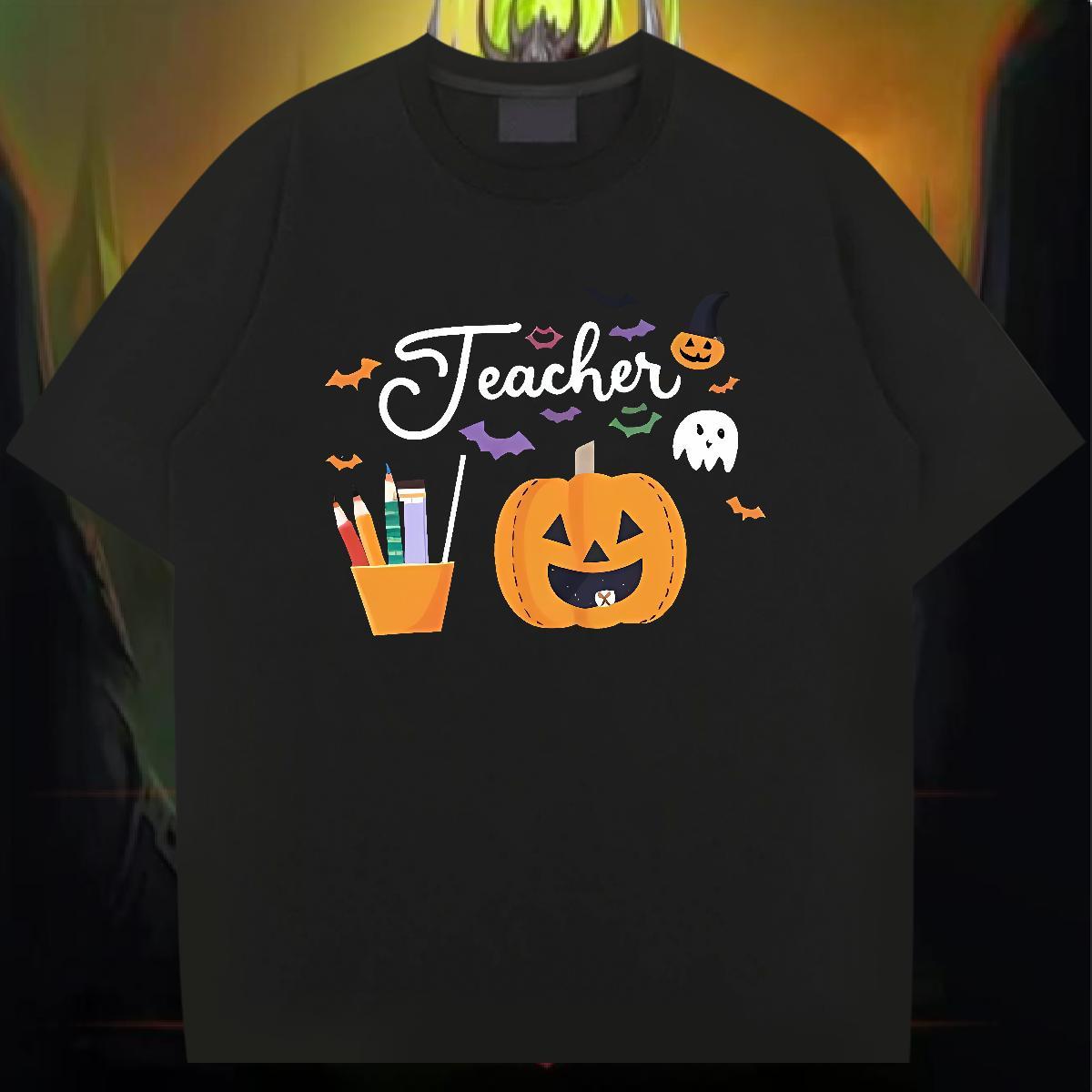 Designer Mens T Shirts 230g Cotton pumpkin Street Casual Tees O Neck Short Sleeves Cool Mens Tshirts Anime Print