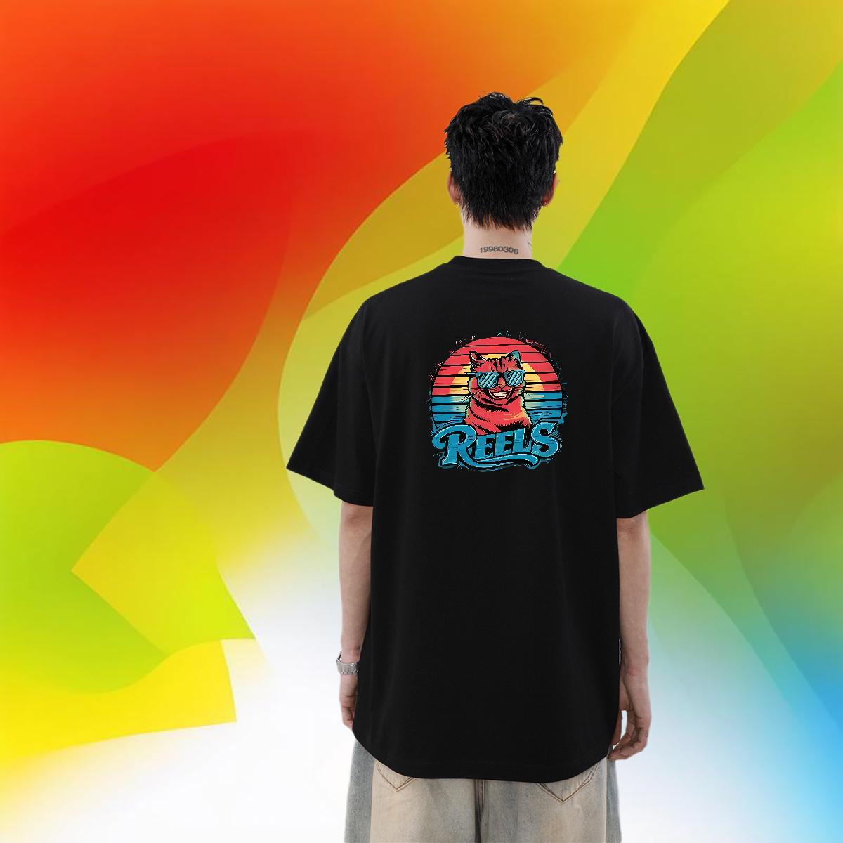 Customized T-Shirts for Men 230g Cotton funny Anime Printing Street Tshirts Breathable Short Sleeve Soft Tshirt for Man Woman White Plus Size