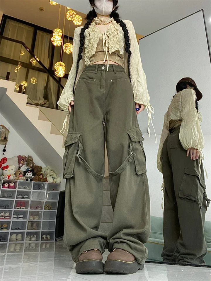 American Vintage Jeans Pants for Women Casual All-match Pant Jeans Women Spring Summer Fashion Trousers 240806