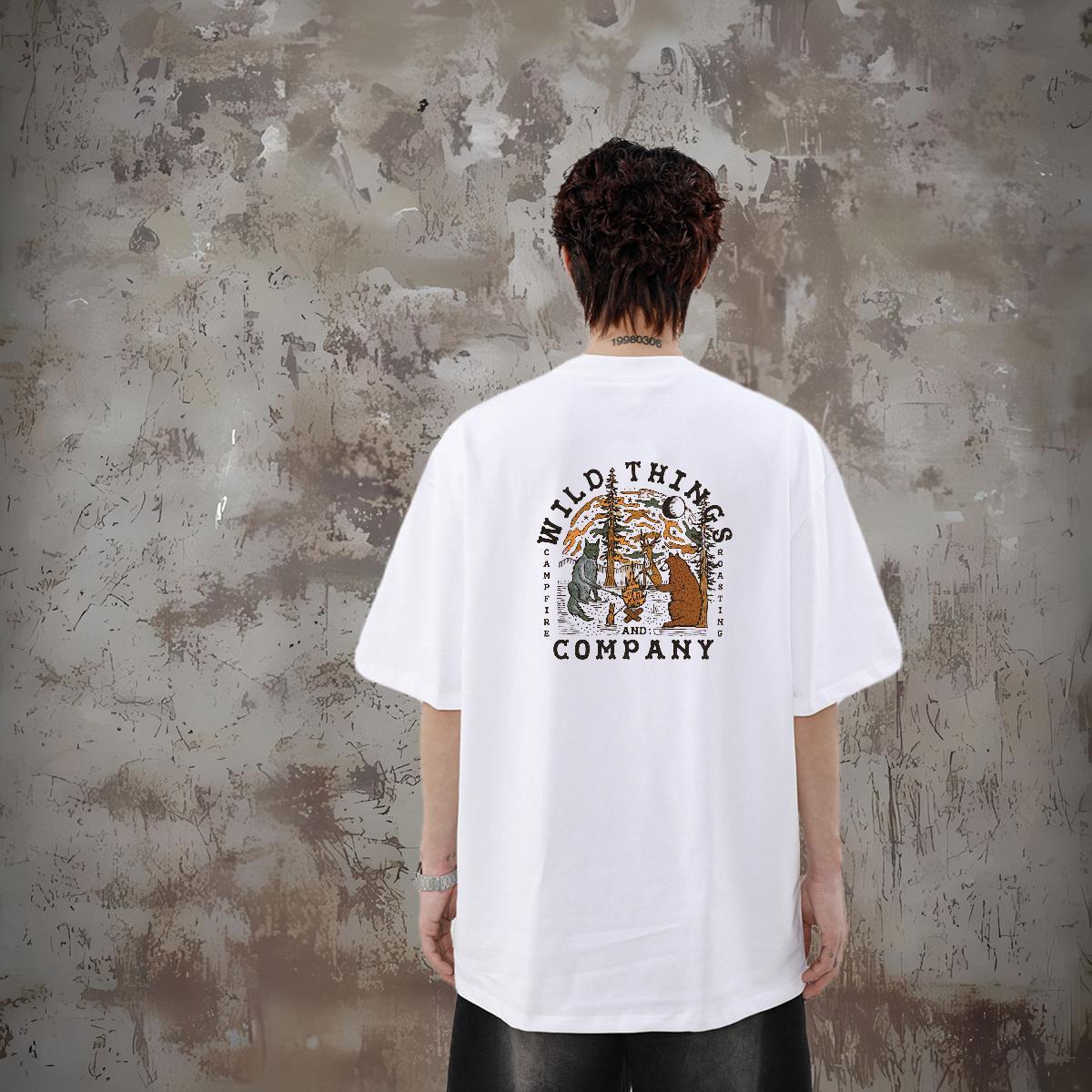 2024 Designer T-Shirts for Men 230g Cotton tree Outdoor Tops Shirt Breathable Short Sleeve Cool Tshirts DIY Printed