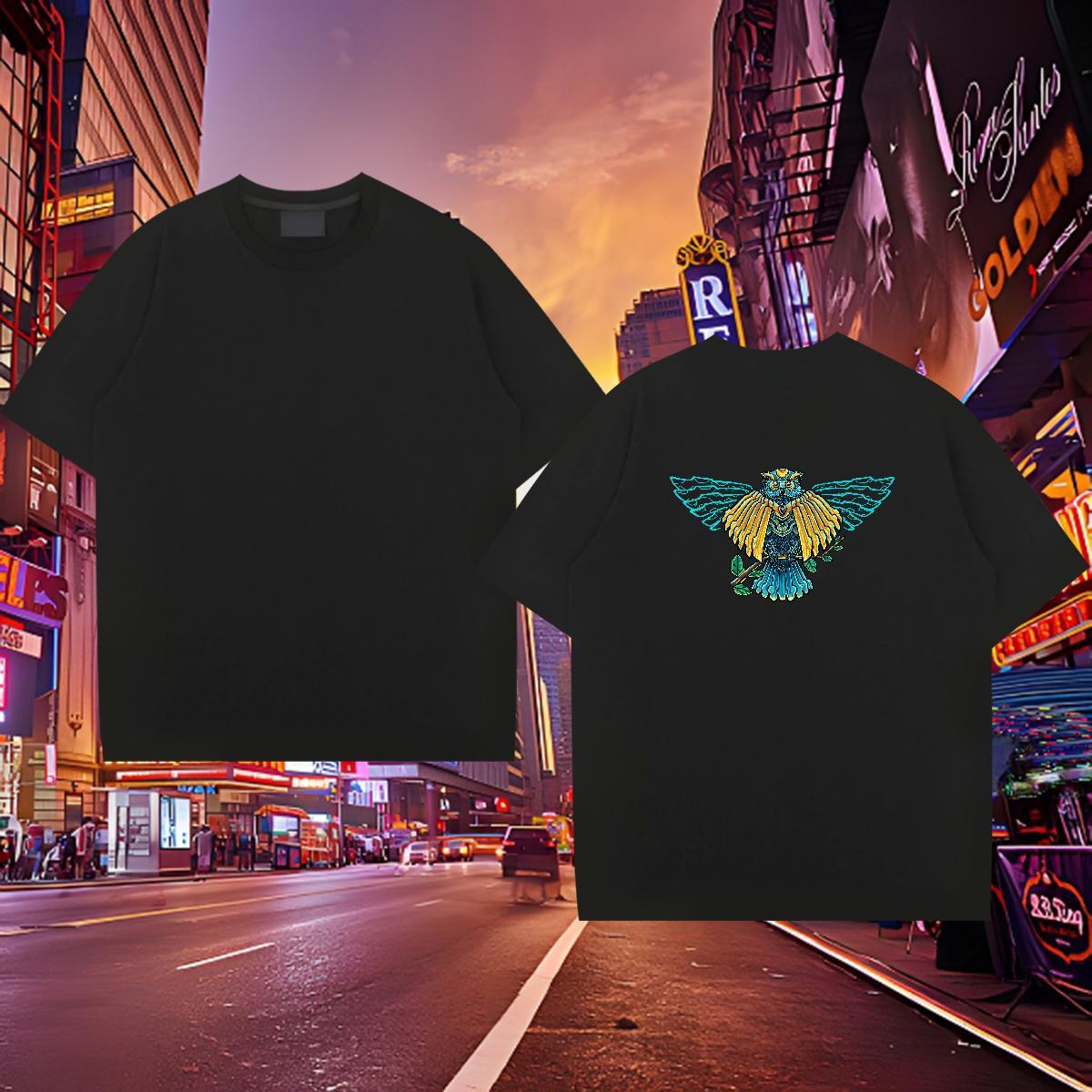 Brand Men Clothes T-Shirt 230g Pure Cotton cool Mens T Shirts Summer Casual Short Sleeve O-Neck DIY Printed Designer Tshirts