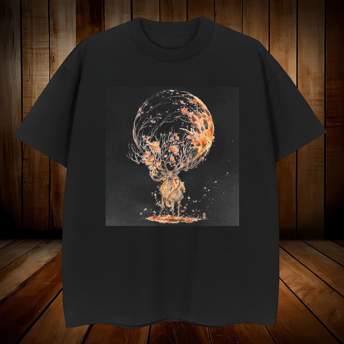 Cool Design Men Tees 230g Pure Cotton Deer T-Shirts Home Outdoor Breathable Crew Neck DIY Anime Fashion New Top Tees