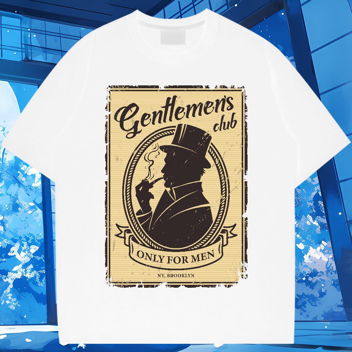 Mens T Shirts 100% Cotton 230g portrait High Street Hip Hop O-Neck Short Sleeve DIY Printed Couples T Shirts Brand Designer Polos