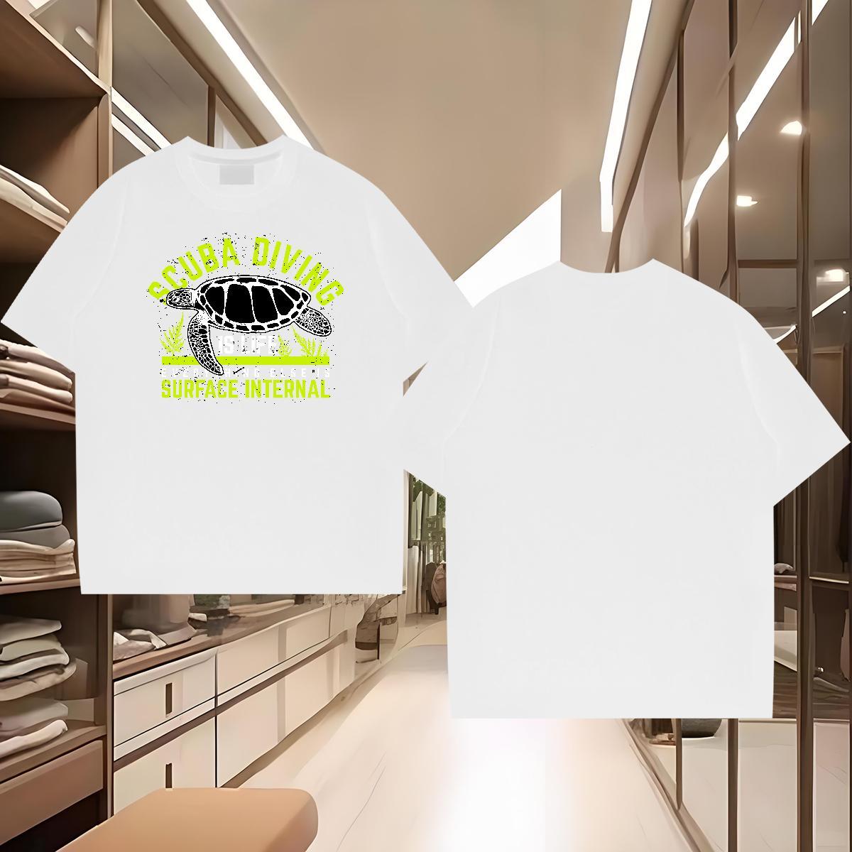 Designer Men T Shirts 230g Pure Cotton Home Outdoor Tees Shirts Breathable Short Sleeve TOP Quality Men Tees DIY Logo Oversized