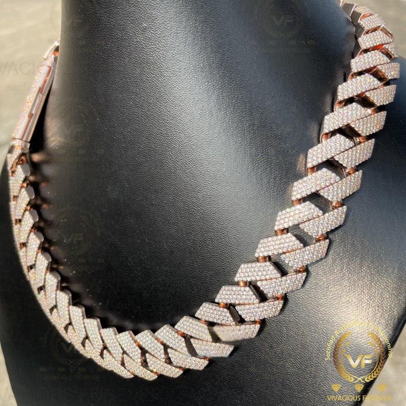 necklace moissanite chain Iced Out Pass Diamond Tester Vvs Jewelry Bracelet Women 18mm Cuban Link
