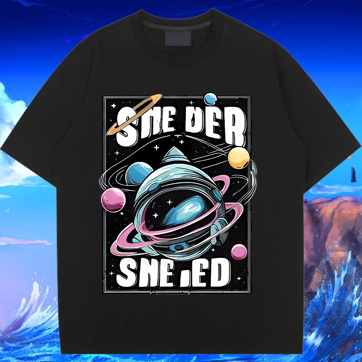 Female T Shirts Women Breathable Short Sleeve Unisex Tshirts Cartoon Printing L-4XL star Hip Hop 230g Pure Cotton 2024 DIY Top Tees