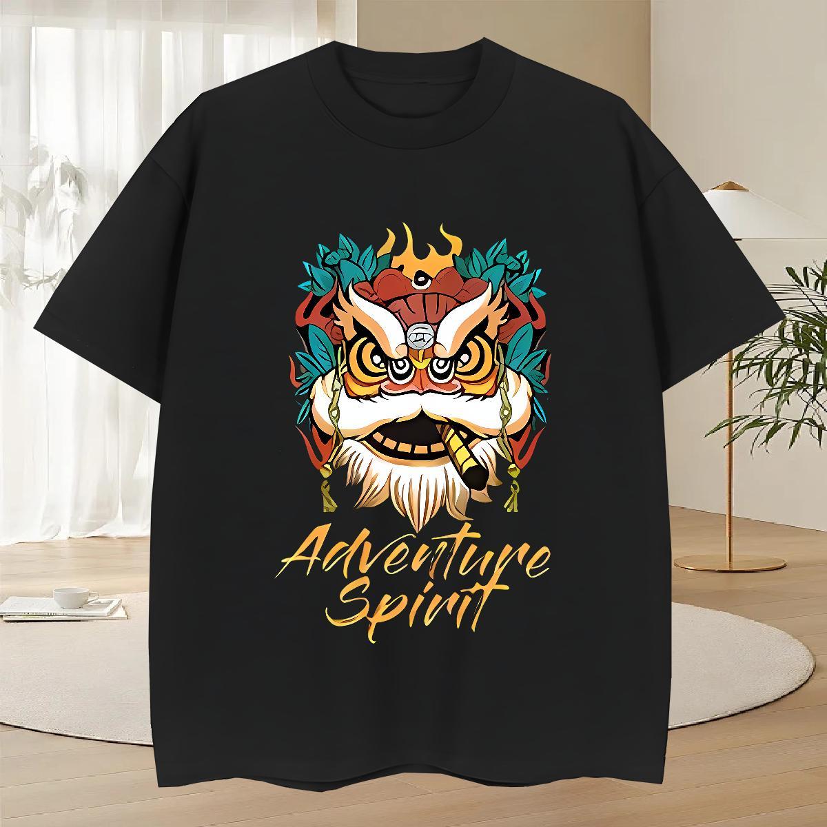 Unisex Men Tshirts 230g Cotton Street Casual DIY Printed O-Neck Short Sleeve Classic T shirt Tees