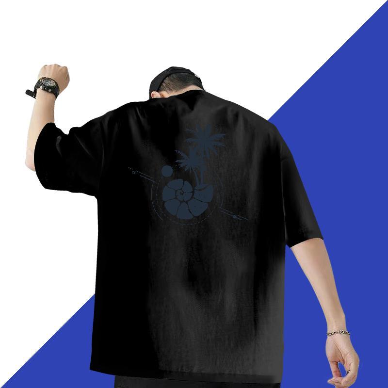 Designer Fashion T Shirts Men 100% Cotton 230g tree Daily Wear Polos O Neck Short Sleeves Classic Men Tees Custom Print Plus Size