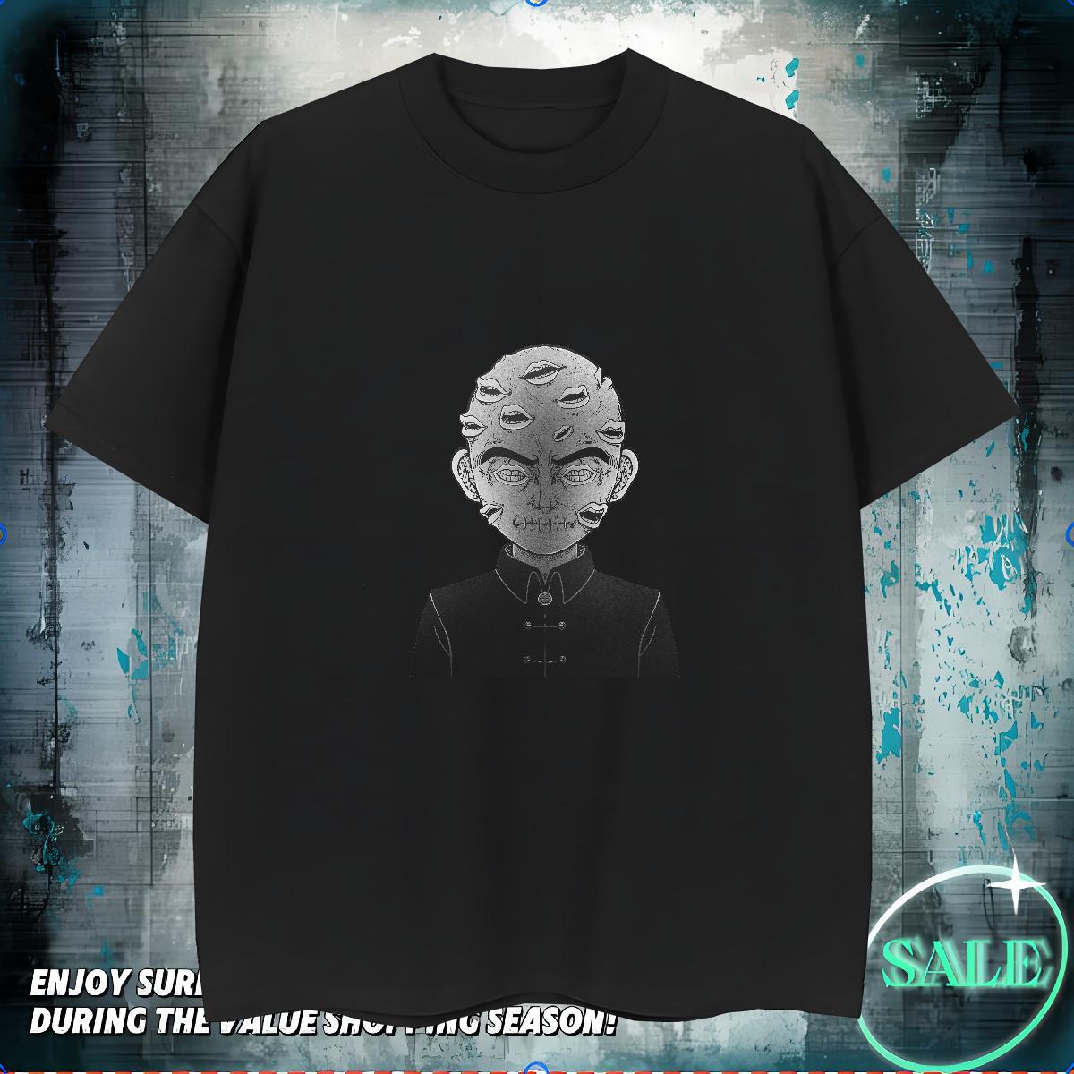 Mens T Shirts 230g Pure Cotton portrait Casual Daily Wear Crew Neck Breathable Black White Tshirts Designer Fashion Loose Fit Tops Shirt