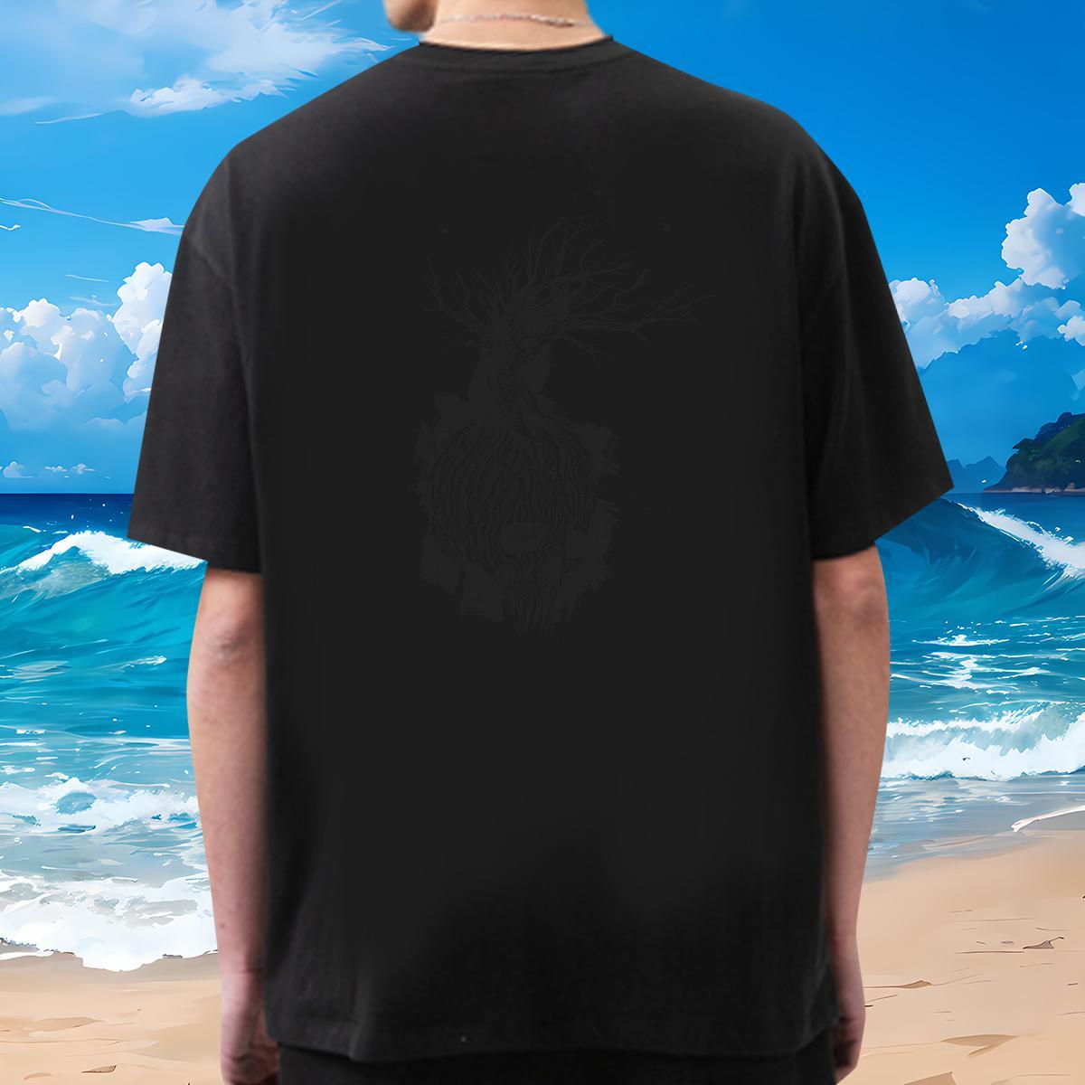 Fashion Designer T-Shirts 230g Cotton tree Hip Hop Street Clothings Breathable Crew Neck Comfortable Men Clothes T-Shirt Plus Size Cartoon