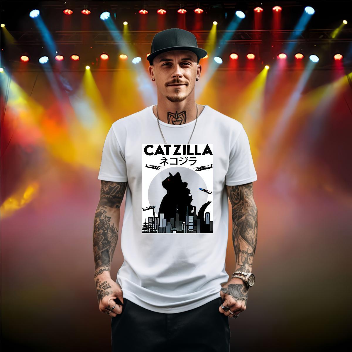 Factory Direct T Shirt For Man 230g 100% Cotton cat Hip Hop Street Tops Shirt Short Sleeve Soft Classic Men Tops Tees Black Oversized