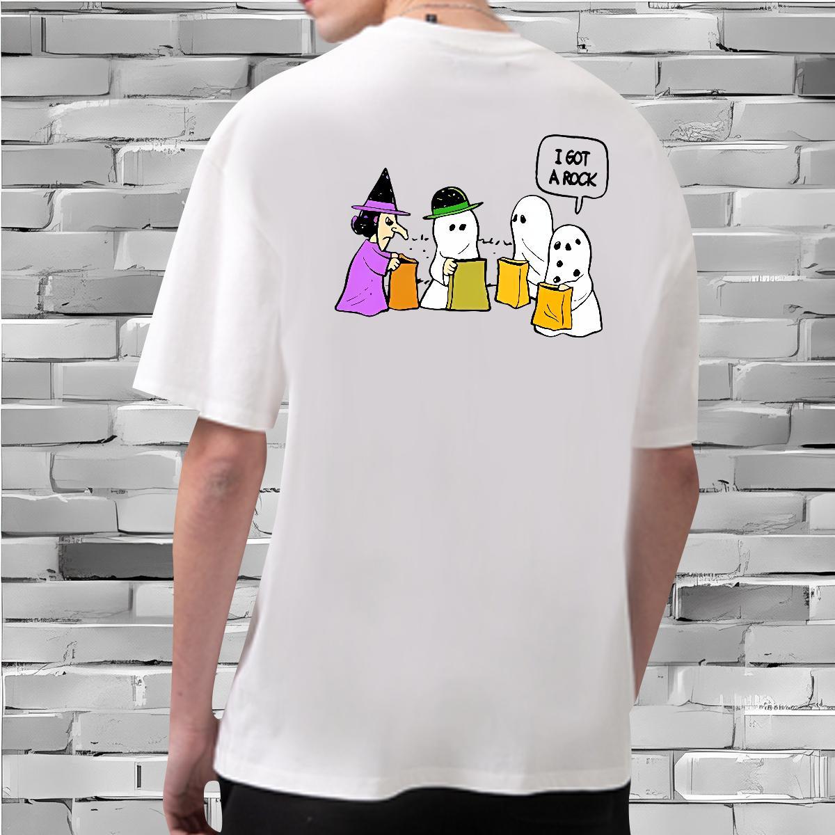 2024 Summer T Shirts Men 100% Cotton 230g halloween Hip Hop Street Tees Breathable Short Sleeve Classic Mens Tshirts DIY Printed