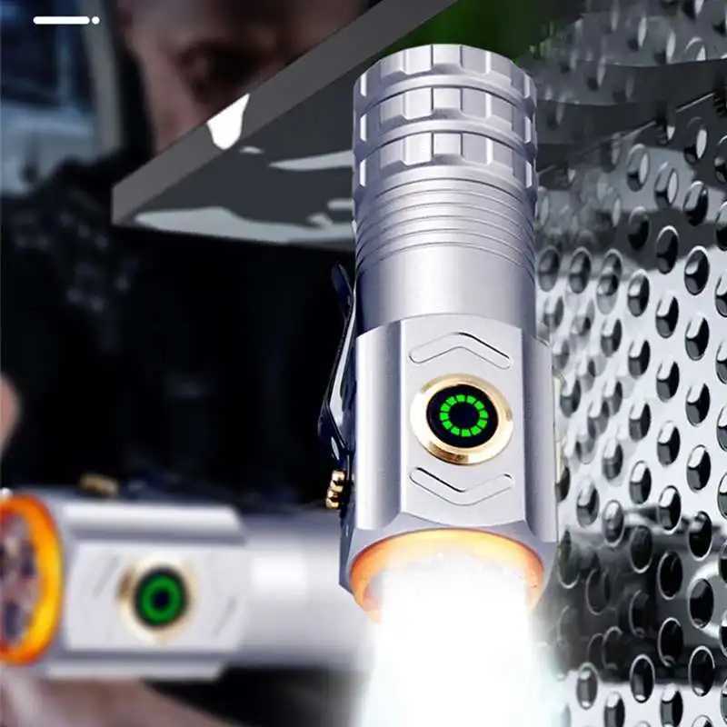 2024 New Led Mini Flashlight 18500 Ultra Powerful Led Torch 3 Core LED Mini Tactical Flashlight 30000 High Power Led Flashlight M251117