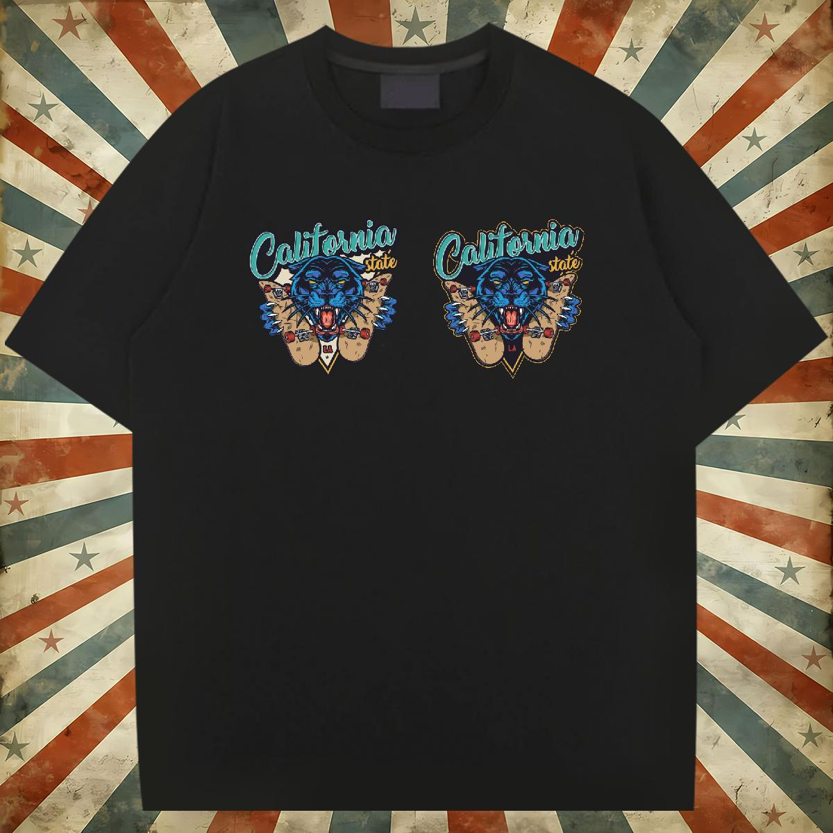 Classic T-Shirts for Men 230g Cotton leopard Outdoor Tops Shirt Breathable Short Sleeve Loose Fit Couples T Shirts Oversized 4XL