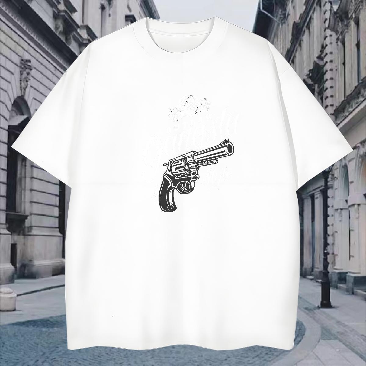 T-Shirts for Men 230g Pure Cotton pistol Beach Breathable Custom Printing Men Tees Stylist Designer Tee Shirt