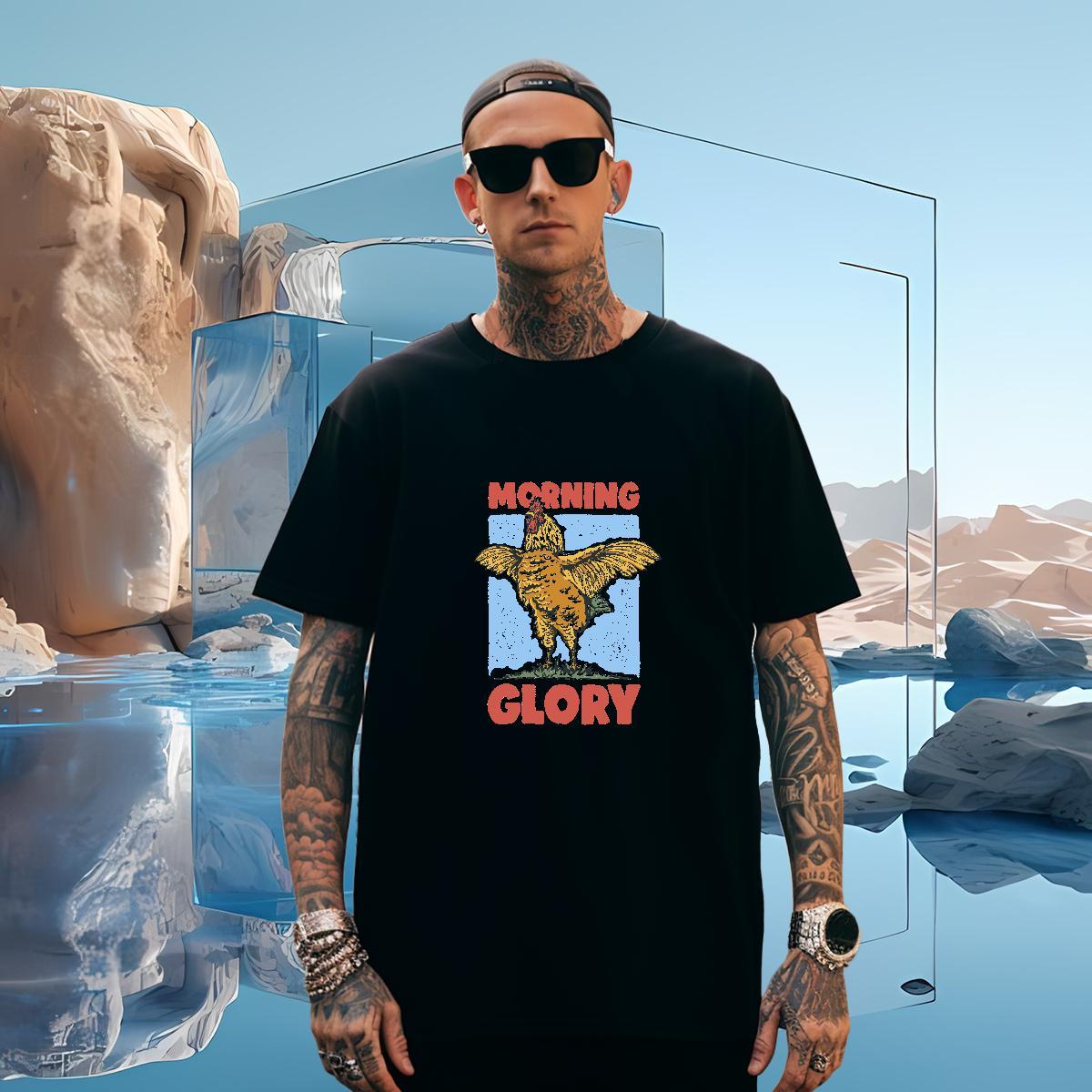 T shirt 230g Cotton chicken Sport Breathable Crew Neck Black Oversized Couples T Shirts 2024 New TOP Quality Tees