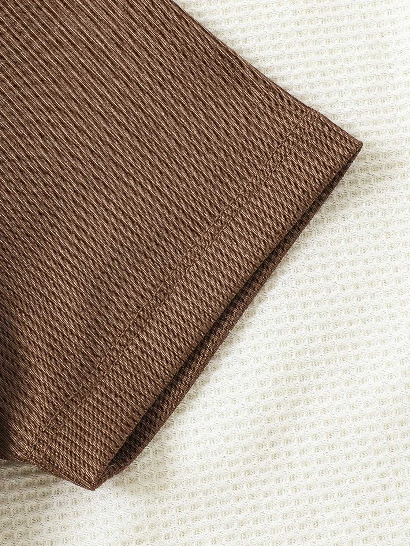 Brown Spice Girl Pure Fashion sexy dress Heart Print Girl Slim Short Sleeve pleated belly top Butock dress summerW240720