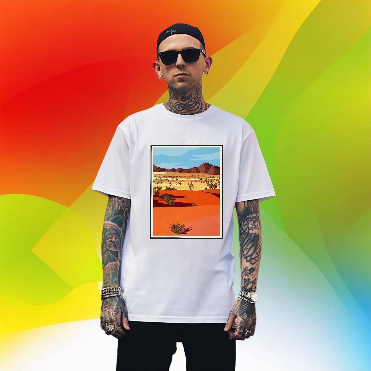 Popular Tshirt for Man Woman 230g Cotton Street Wear desert Plus Size Custom Pure Cotton Customized Man T Shirts Tees