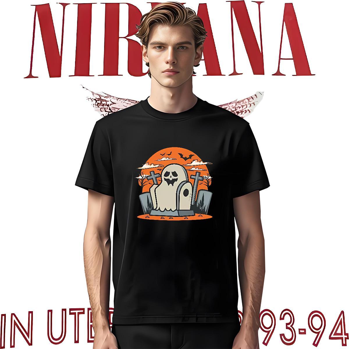 2024 New Men T Shirts 100% Cotton 230g halloween Street wear Hip Hop Tops Tees Breathable Short Sleeve Brand Men Tees DIY Logo Oversized